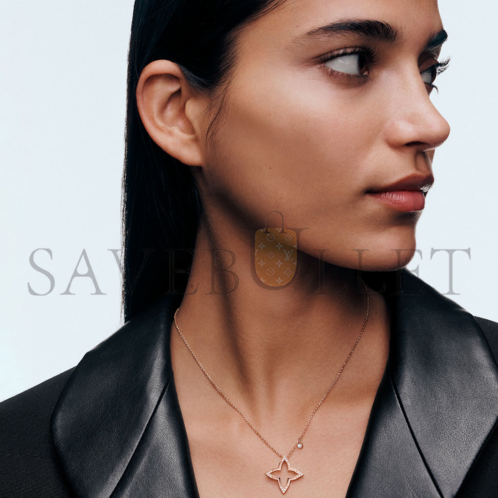 l**is v*t*n ombre blossom pendant, pink gold and Di*m*nds q03083